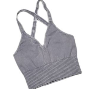 FP Movement Good Karma Grey Crop Top X-Small